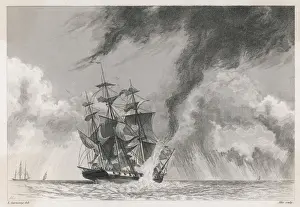 Stormy Weather Art Prints: Thunderbolt Misses Ship