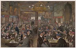 German Beer Culture Prints: Thuringer Hof Drinking