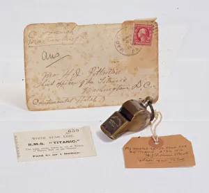 Titanic whistle and Turkish Bath ticket Titanic whistle and Turkish Bath ticket