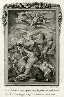 Zeus Defeats the Titans in Ancient Greek Mythology Print