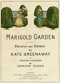 Title page design, Marigold Garden by Kate Greenaway Title page design, Marigold Garden by Kate Greenaway