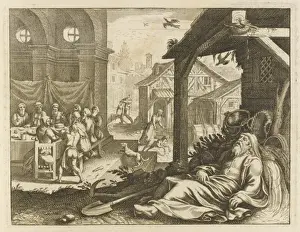 Historical Bible Images Prints: Tobit is Blind