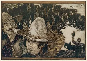 Tom Thumb on a Countryman's Hat Print
