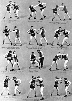 Tommy Burns sparring with a partner, 1908 Tommy Burns sparring with a partner, 1908