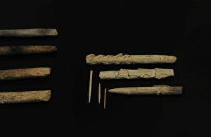 Tools of flint and animal bones. Performed by Homo sapiens Tools of flint and animal bones. Performed by Homo sapiens
