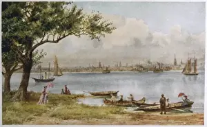 1907 Toronto Print: Distant Waterfront Scene