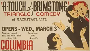 Works Progress Administration Posters Prints: A touch of brimstone - triangle comedy of backstage life