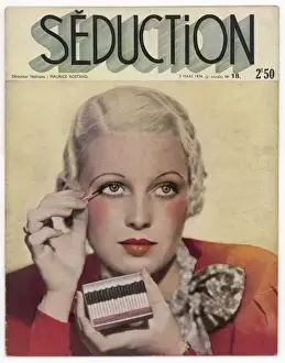 1920s Fashion Inspiration Prints: Touching up Eyelashes