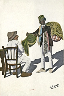 Tourist and textile salesman in Egypt Tourist and textile salesman in Egypt