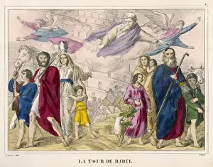 Print of The Tower of Babel, abandoned construction