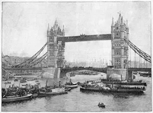 Old Bridges In England Prints: Tower Bridge Opens