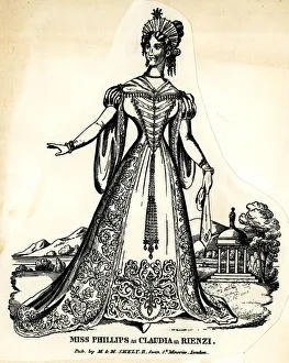 Toy Theatre, Miss Phillips as Claudia in Rienzi Toy Theatre, Miss Phillips as Claudia in Rienzi