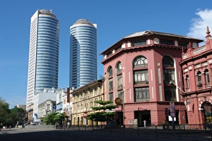 Trading houses and twin towers, Colombo, Sri Lanka Trading houses and twin towers, Colombo, Sri Lanka