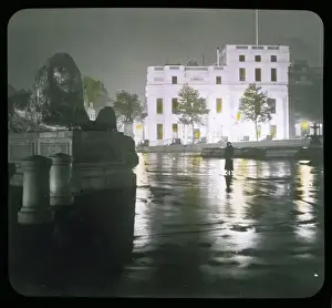 Trafalgar Square Nighttime Print