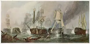 Historic Naval Battles Prints: Trafalgar / From Stanfield