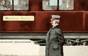 Train on the Berlin to Munich railway, Germany Train on the Berlin to Munich railway, Germany