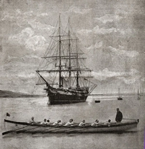 Training Ship Mercury and boys racing crew, River Hamble Training Ship Mercury and boys racing crew, River Hamble