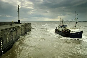 Trawler, Bridlington harbour entrance - 1 Trawler, Bridlington harbour entrance - 1
