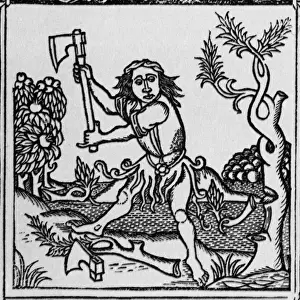 Historical Literature Prints: The trees & the axe