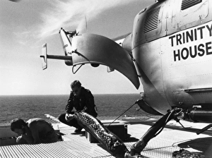 Trinity House Service Helicopter on Bishop Rock lighthouse Trinity House Service Helicopter on Bishop Rock lighthouse