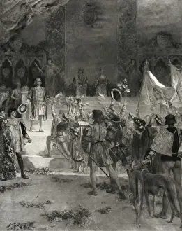 Historical Maritime Artwork Prints: The triumph of Christopher Columbus