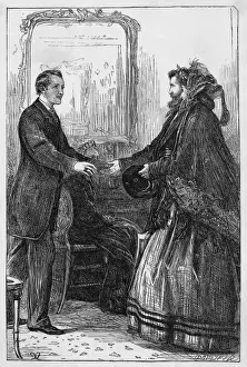 Print of Trollope's The Small House at Allington, Mr Lupex and Mr Cradell