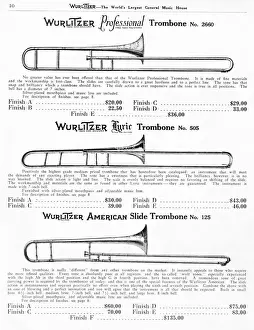 Musical Instruments Prints: Trombone, Wurlitzer