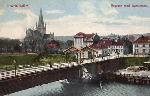 Trondheim - Bybroan and view of the Cathedral Trondheim - Bybroan and view of the Cathedral