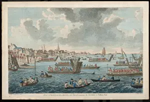 British Troops Crossing the Thames on Flat-Boats Print