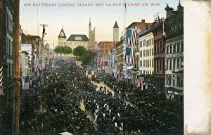 Troops leaving Albany, NY, for Spanish-American War Troops leaving Albany, NY, for Spanish-American War