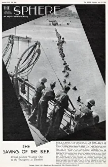 Troops wading out to embark at Dunkirk, WW2 Troops wading out to embark at Dunkirk, WW2
