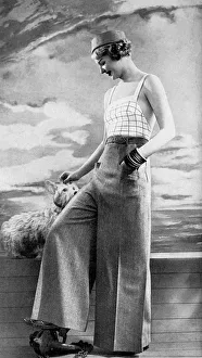 Trousers and swim top for cruise wear, 1934 Trousers and swim top for cruise wear, 1934