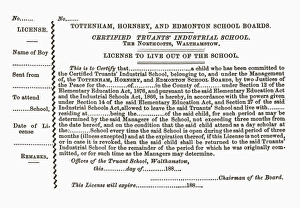 Truant School Licence Form Truant School Licence Form