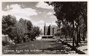 Truckee River and Riverside Hotel, Reno, Nevada, USA Truckee River and Riverside Hotel, Reno, Nevada, USA