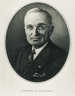 TRUMAN, Harry S. (1884-1972). Portrait of Harry TRUMAN, Harry S. (1884-1972). Portrait of Harry