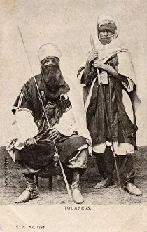 Tuareg Tribesmen - Sahara - West Africa - with spears Tuareg Tribesmen - Sahara - West Africa - with spears