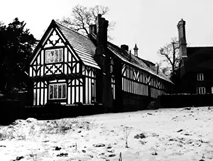 Cheshire England Landmarks Prints: Tudor Schoolhouse