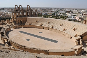 Tunisia. Roman Art. Amphitheatre of Djem. Arena Tunisia. Roman Art. Amphitheatre of Djem. Arena
