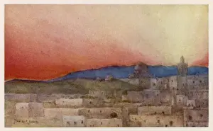 Sahara Desert Scene Prints: Tunisian Sunset