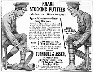 Turnbull & Asser khaki puttees advertisement Turnbull & Asser khaki puttees advertisement
