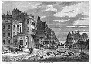 Oxford Street History Prints: Tyburn Turnpike