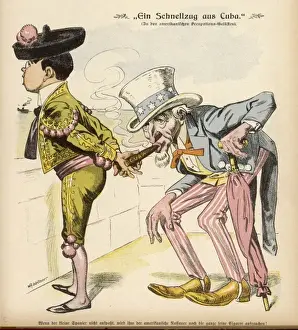 Uncle Sam Print: A Smoking Figure