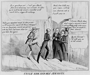 American Political Satire Prints: Uncle Sam and his servants