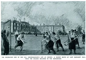 Undergraduate female students playing hockey 1920 Undergraduate female students playing hockey 1920