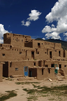 United States. Taos Pueblo. Adobe buildings United States. Taos Pueblo. Adobe buildings