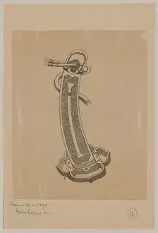 Antique Japanese Prints Online Prints: Unknown object with open-work base, ornamental shaft, and co