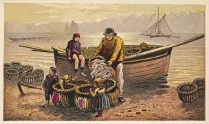 Traditional Fishing Industry Prints: Unloading the Catch
