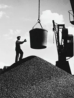 Anthracite Coal Unloading Print, Bristol Docks