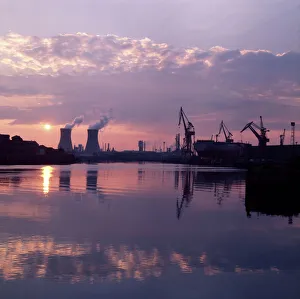 Untitled. Middlesbrough docks, sunset 1970s Untitled. Middlesbrough docks, sunset 1970s