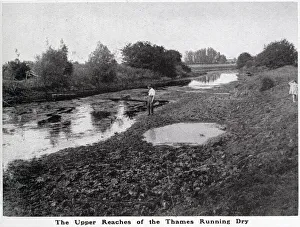 The upper reaches of the Thames running dry in Gloucestershire The upper reaches of the Thames running dry in Gloucestershire